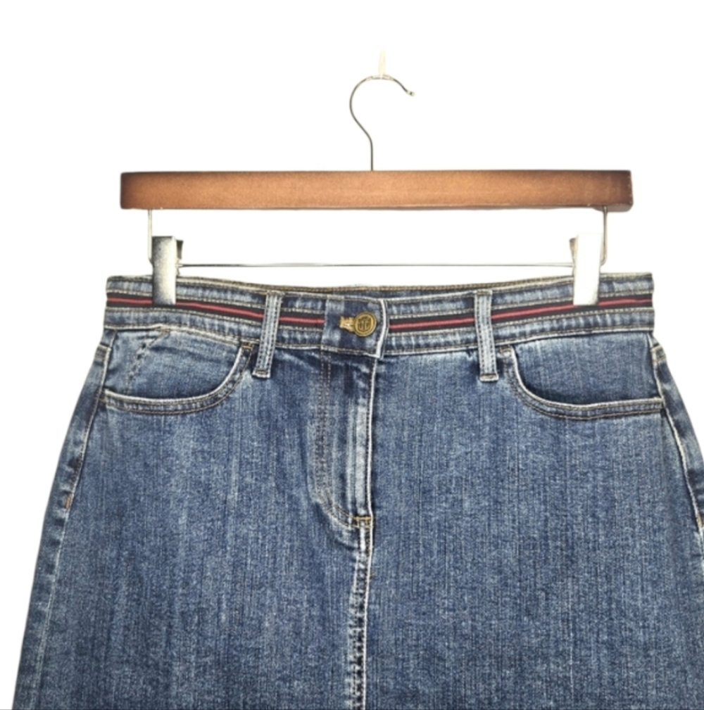 Talbots Denim Skirt. Straight. Size 2. Blue. - Picture 3 of 11